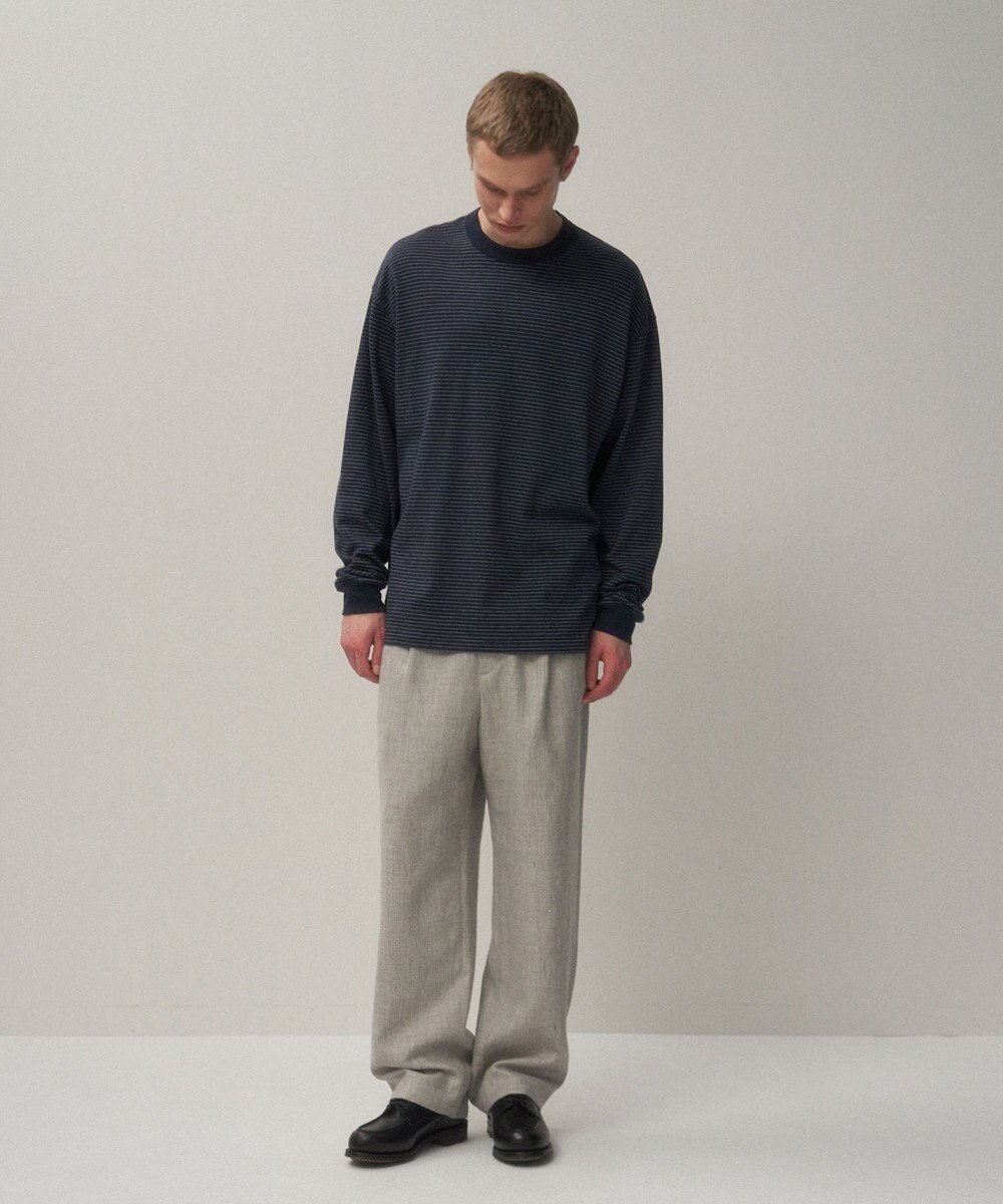ATON LINEN WOOL TWILL | ルーズフィットパンツ - UNISEX 