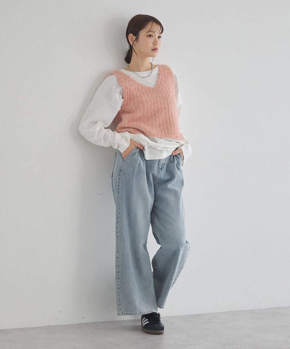 earth music&ecology ＭＩＸカラーブークレニットビスチェ 