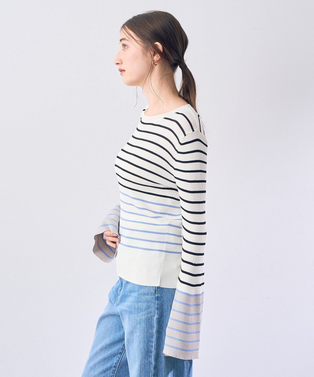 YECCA VECCA マルチボーダー柄ニット 