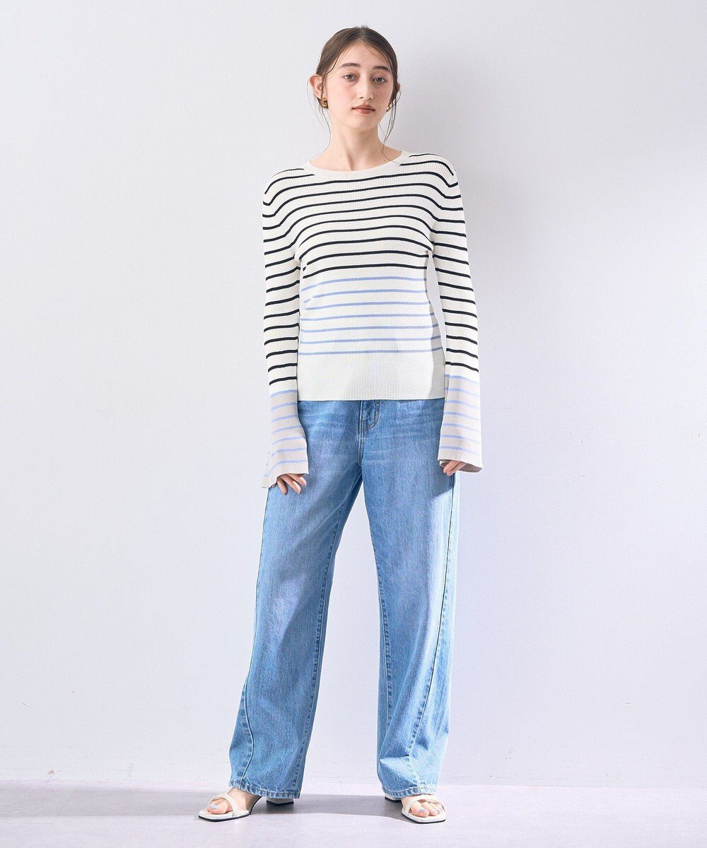 YECCA VECCA マルチボーダー柄ニット 