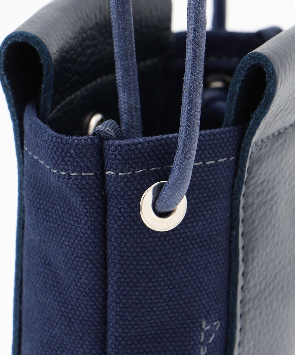 UNBILLION Otias 8号キャンバスシュリンクレザースマホショルダー 