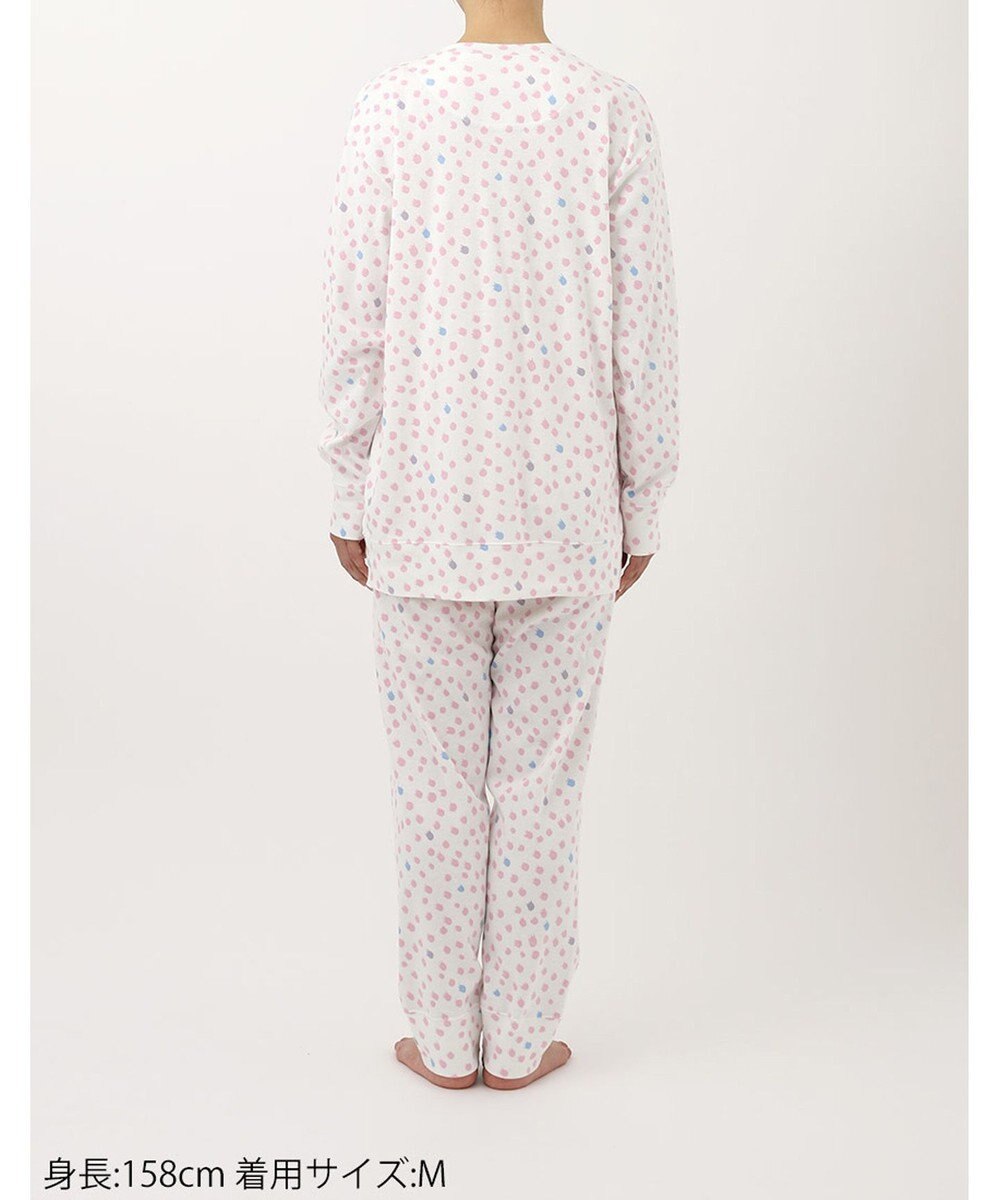 tsumori chisato SLEEP ツモリチサト パジャマ 長袖 長ズボン ルームウェア 綿100%(本体) 肌側起毛 スムース素材 上下セット 前開き tsumori chisato SLEEP UDW443 /ワコール 