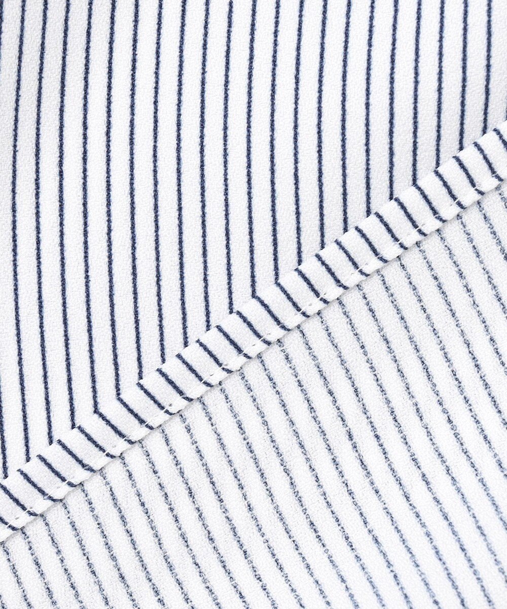 J.PRESS LADIES ソフトジョーゼット ストライプ プリント ブラウス 