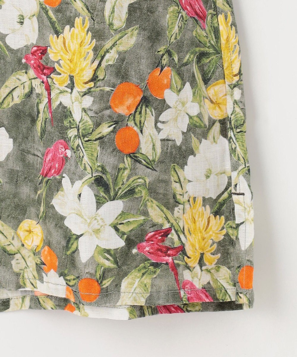 JOSEPH ABBOUD 【TEXTA・リネン100％】BIRD＆フラワープリントシャツ 