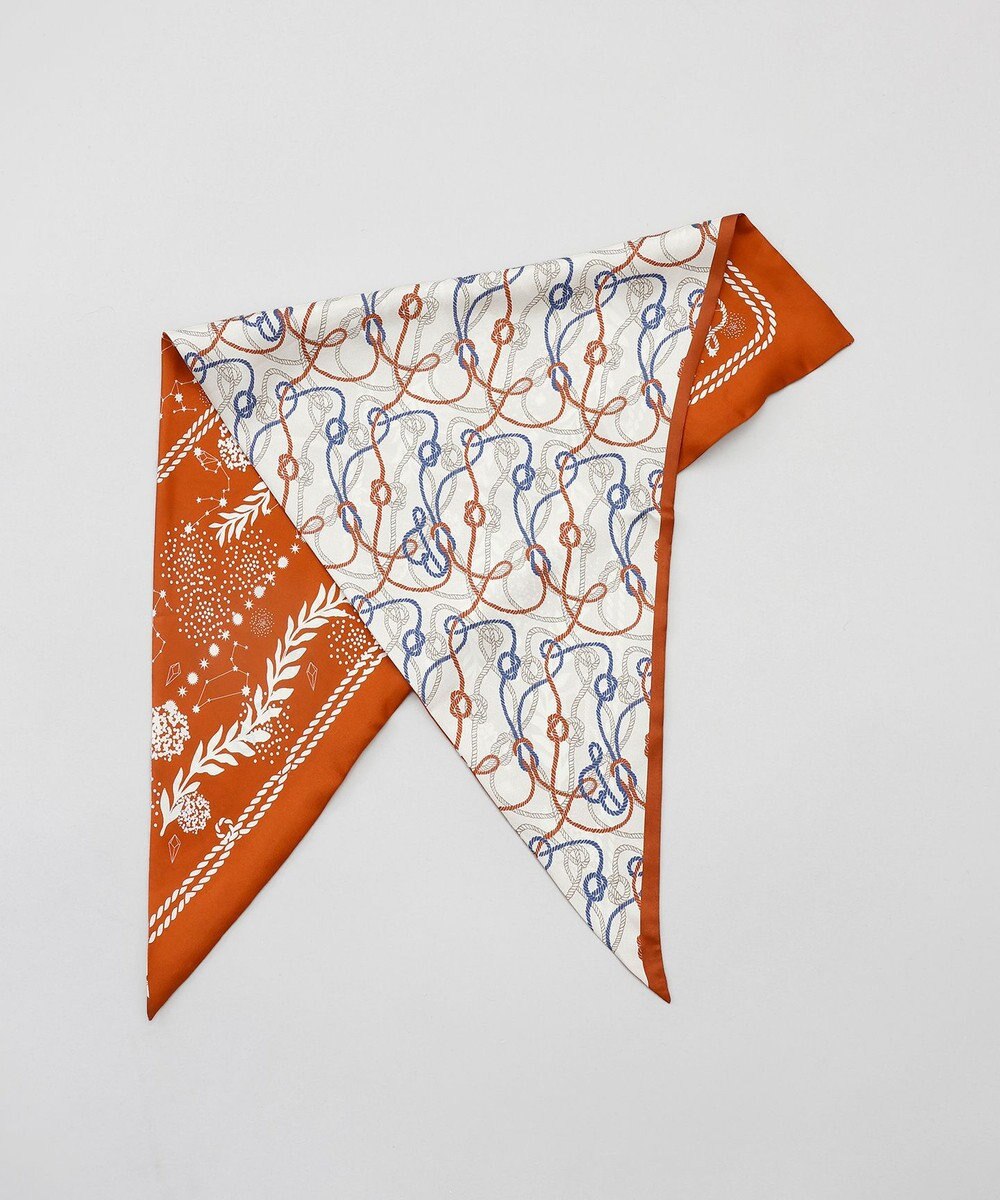 AURORA Beaurance （ビューランス）シルクツイル トライアングルスカーフ(リング付き) 