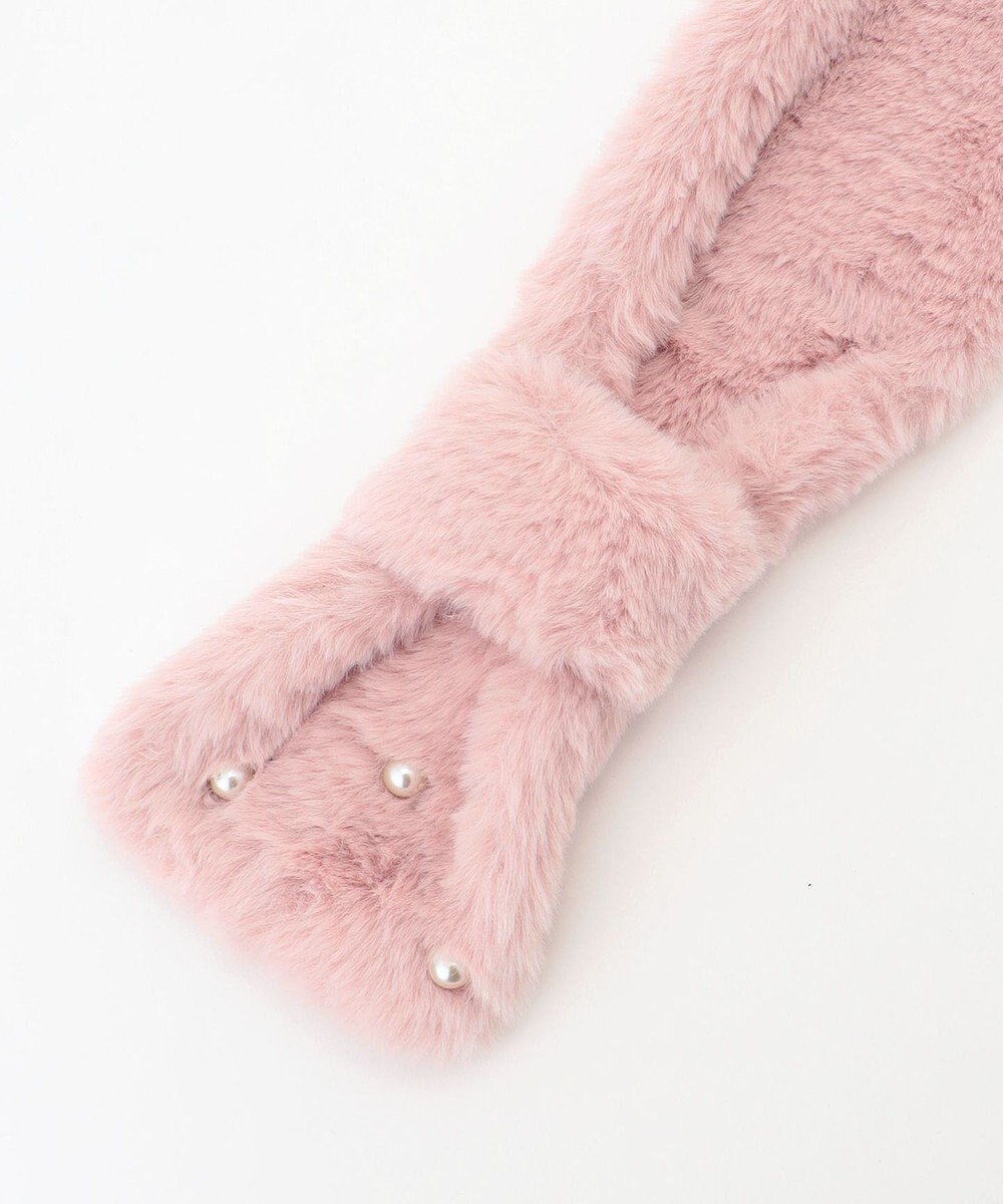 ANY KIDS パール×リボンファーマフラー 