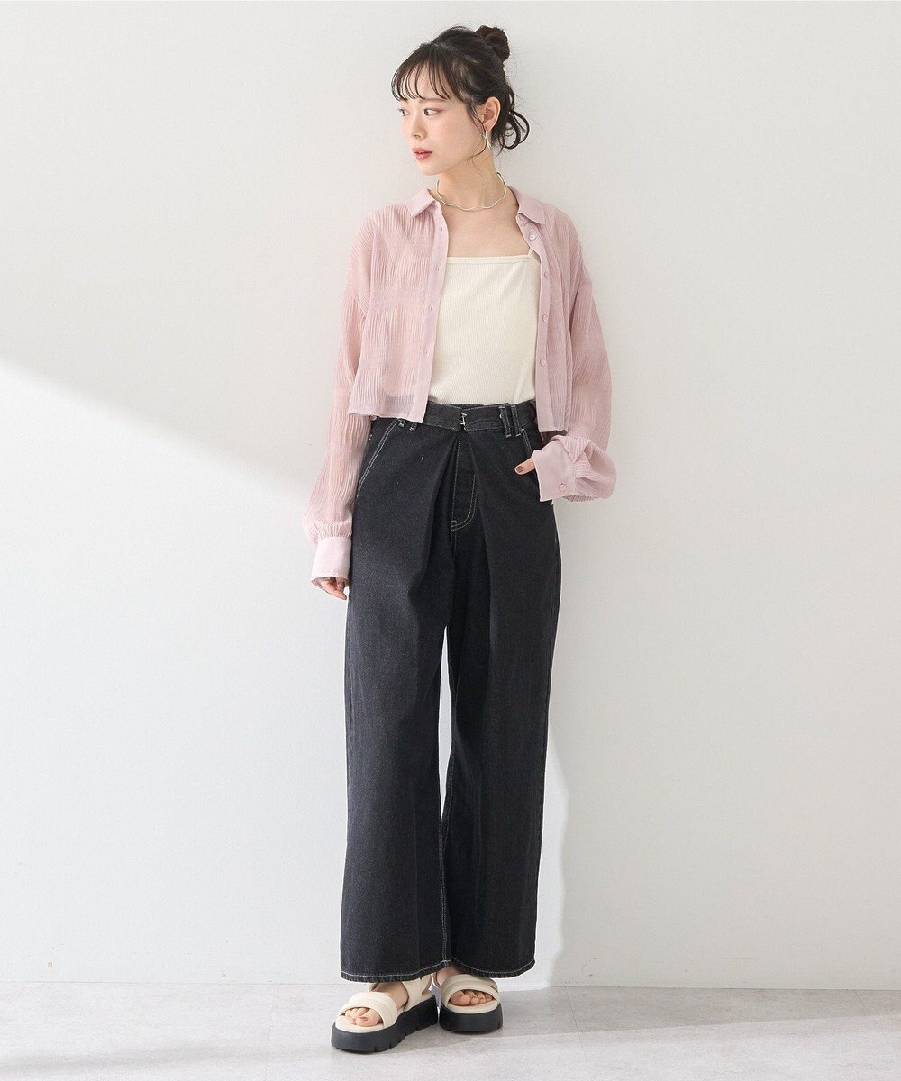 earth music&ecology マジョリカプリーツショートシャツ 