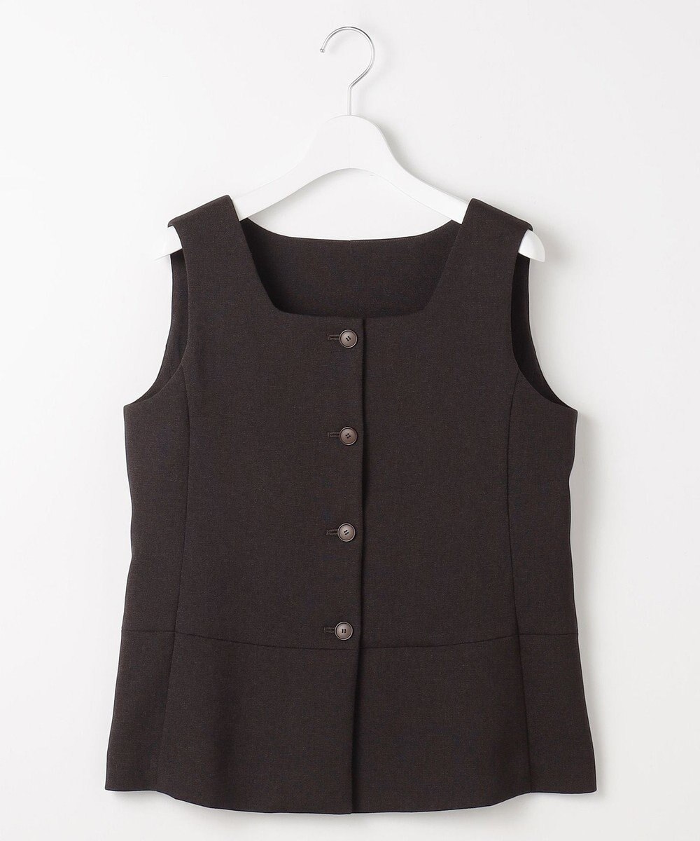 自由区 【セットアップ対応】リネンライクシンセティックノースリーブ ブラウス 