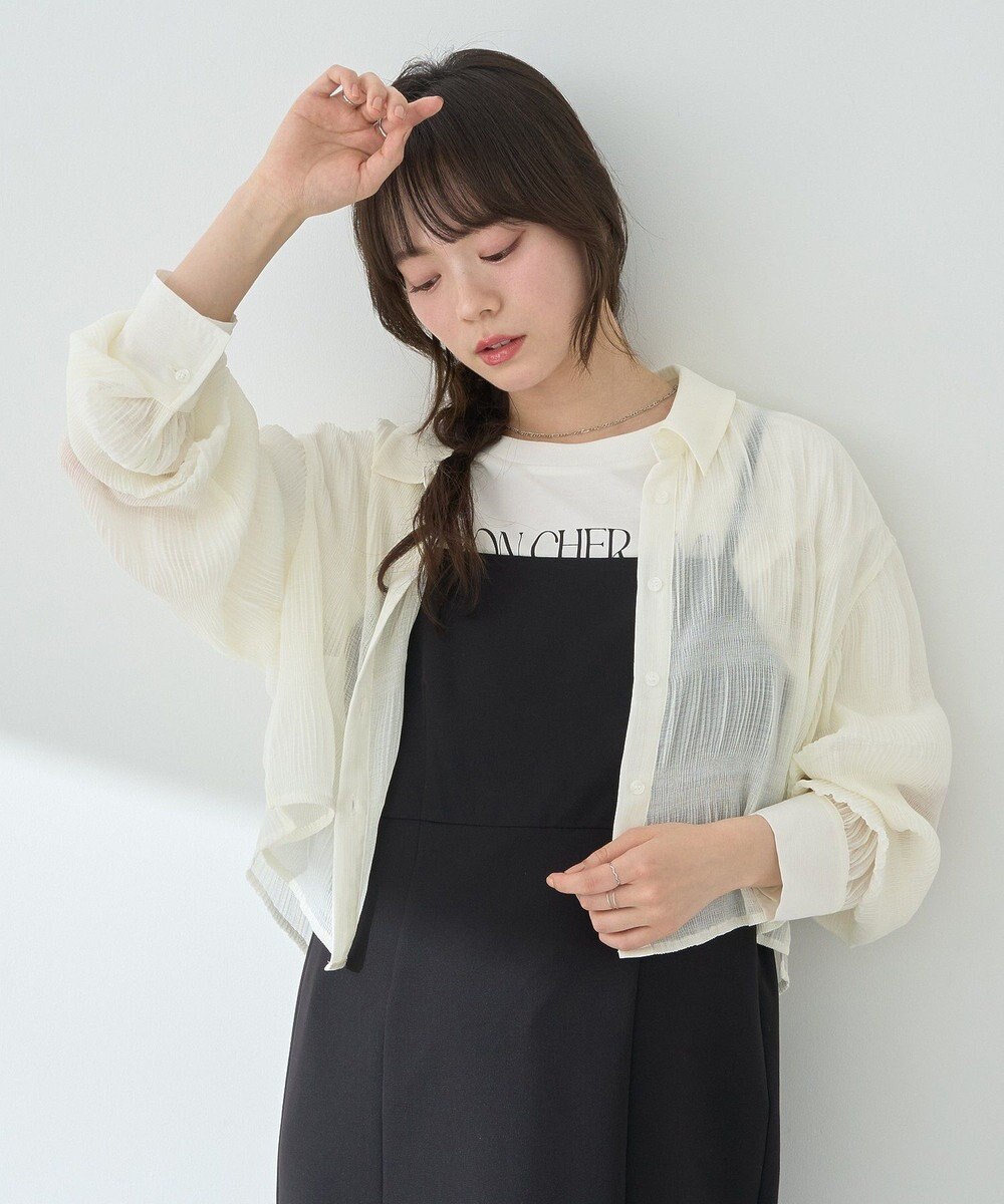 earth music&ecology マジョリカプリーツショートシャツ 