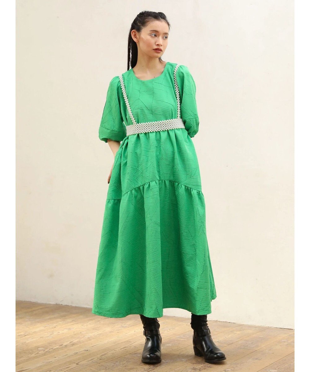 Green Parks ■ＥＳＣＡＲ　エンボスティアードワンピース 