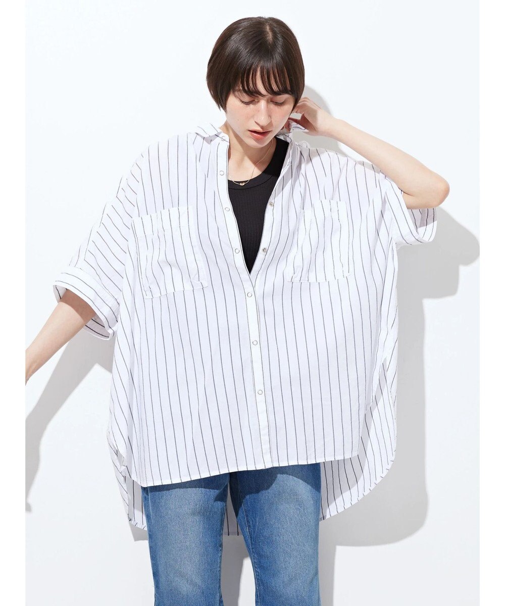 AMERICAN HOLIC ＷポケットバックタックＢＩＧシャツ 