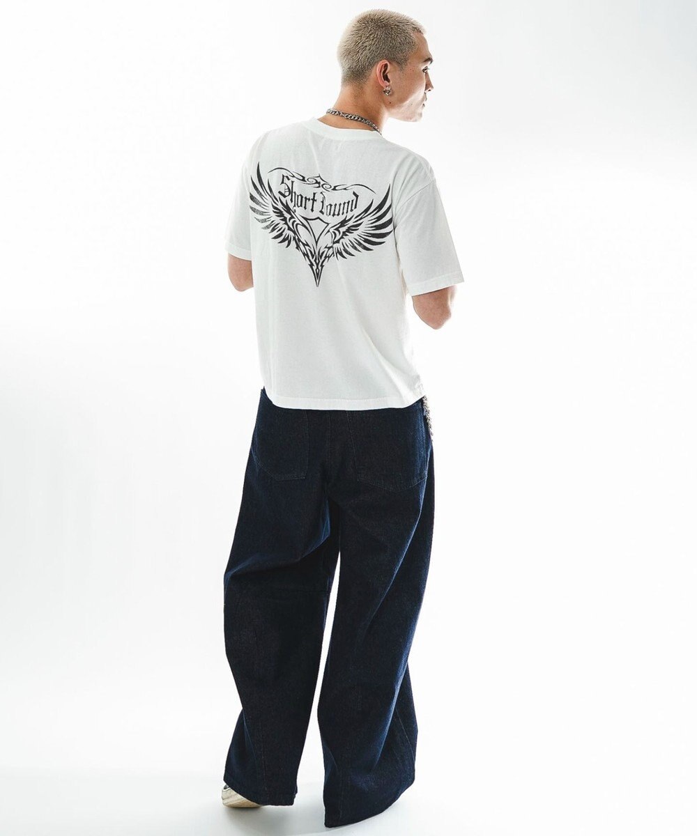 WEGO 【ユニセックス着用ITEM/MLサイズ展開】クロップドグラフィックT（SS） 