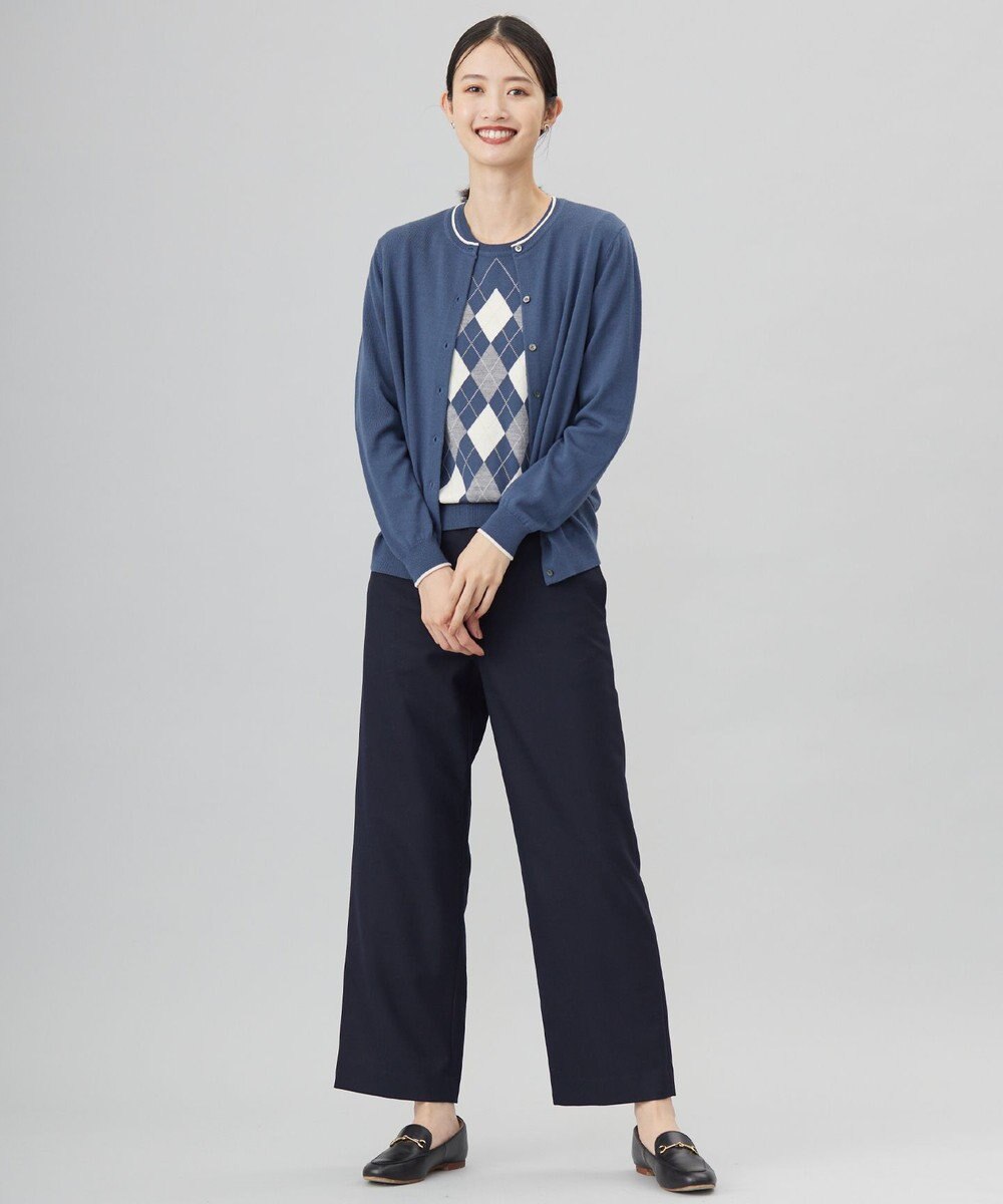 J.PRESS LADIES L 【洗える】アーガイル ツイン ニット 