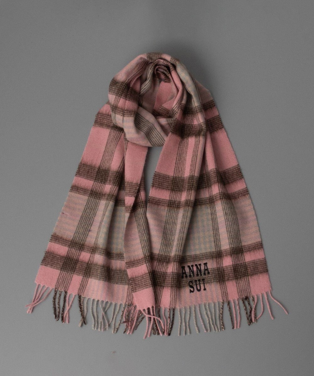 Anna Sui アナ スイ ウールチェックマフラー Aurora ファッション通販 公式通販 オンワード クローゼット