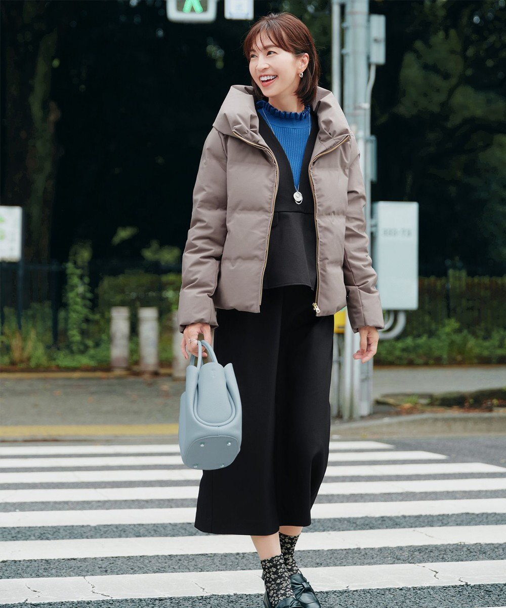 Tiaclasse 【安田美沙子さん着用】ペプラムジャンスカワンピース 