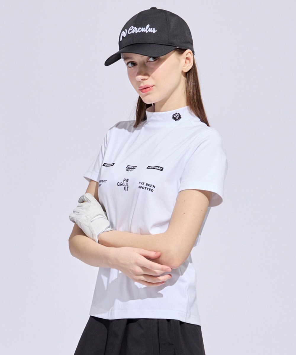 PW CIRCULUS 【WOMEN】メッシュコンビ モックネック  ゴルフウェア レディース 