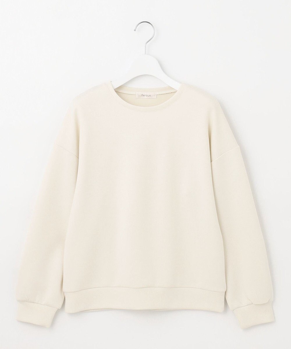 Feroux 【洗える】袖フリルダンボール プルオーバー 