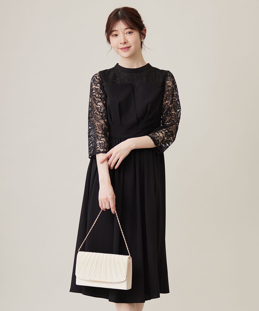 any SiS 【洗える】ビスチェディテール ドレス ブラック
