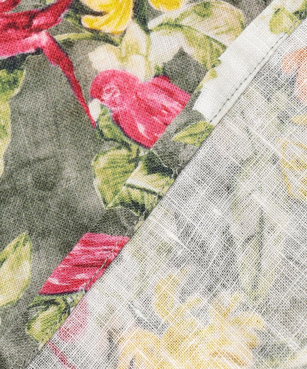 JOSEPH ABBOUD 【TEXTA・リネン100％】BIRD＆フラワープリントシャツ 