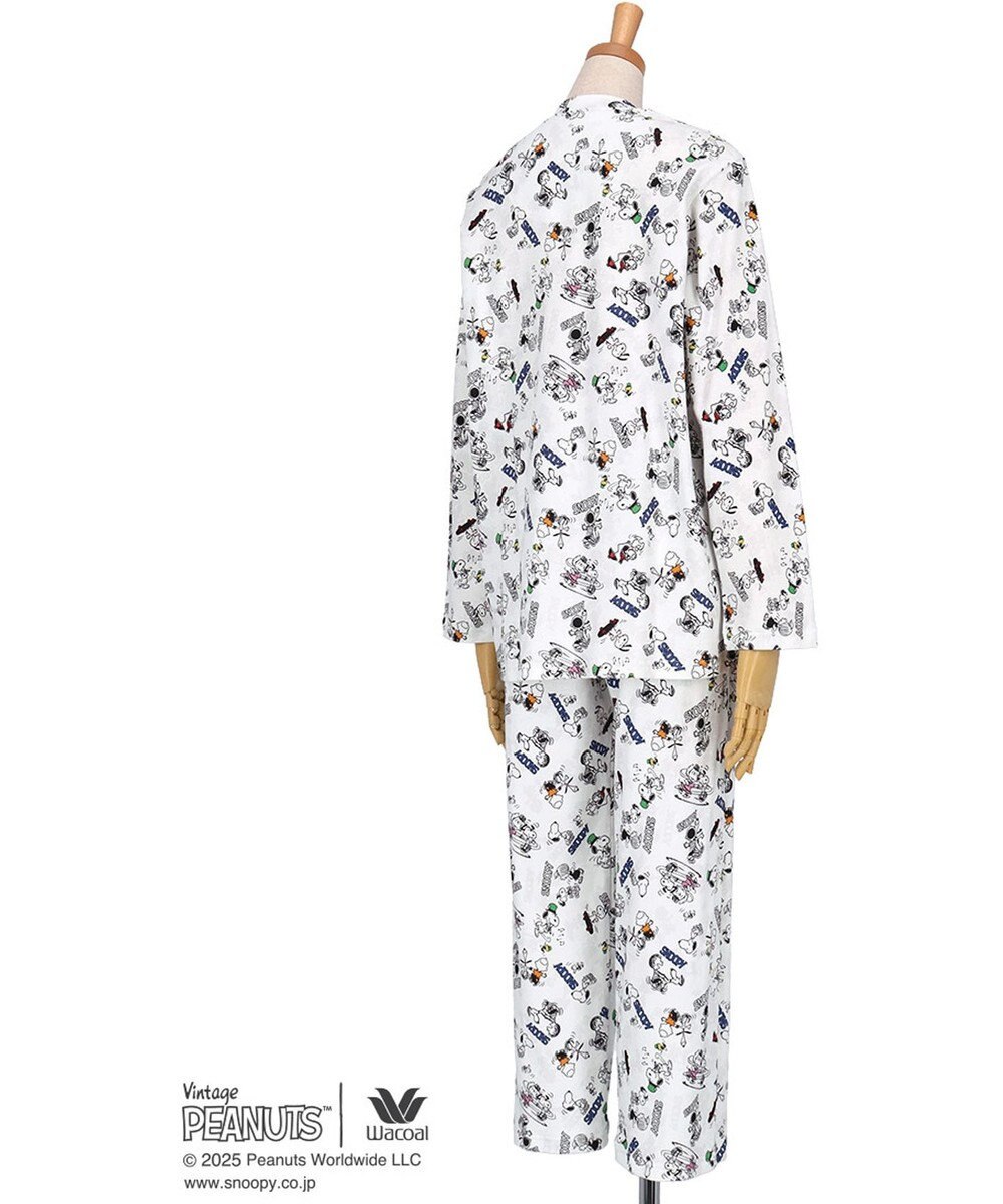 WACOAL ワコール_リラックス＆スリープ パジャマ 長袖 長ズボン 綿100%(本体) PEANUTS スヌーピー レディース FDX553 /ワコール 