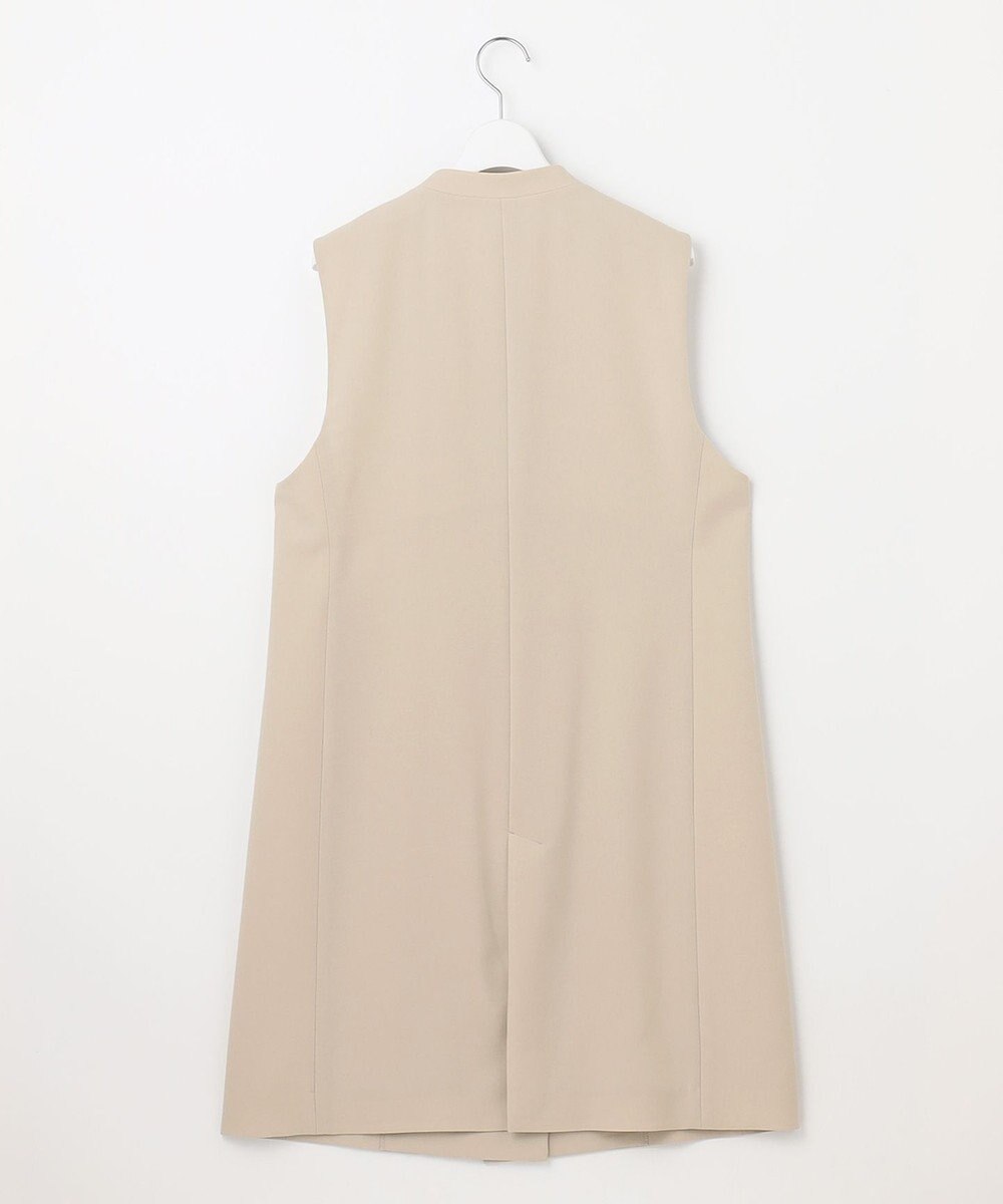 23区 【セットアップ対応】トロピカル2WAYストレッチ Vネック ノーカラー ジレ 