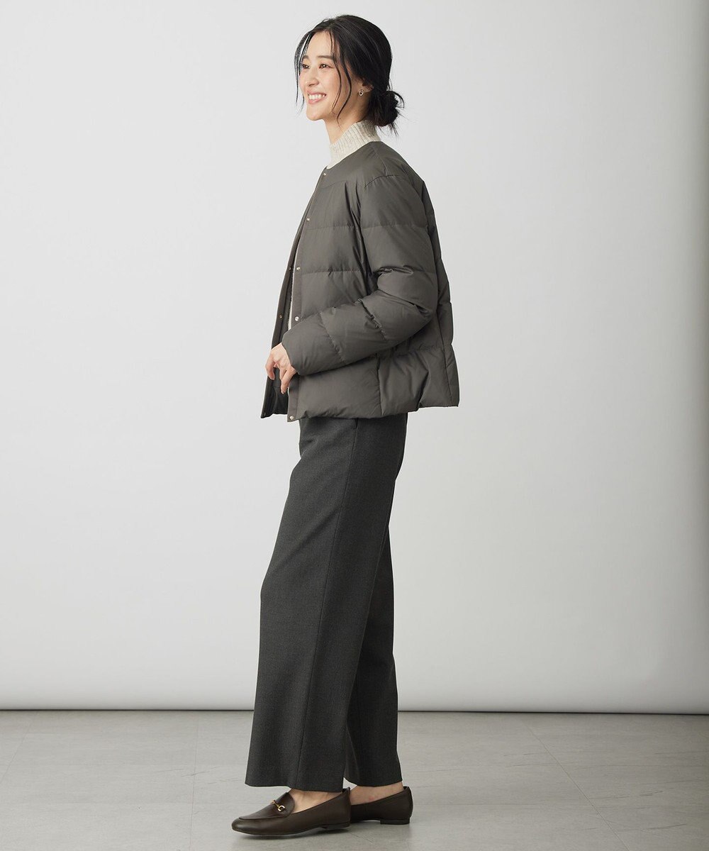 J.PRESS LADIES 【洗える】ライトダウン ノーカラー ジャケット 