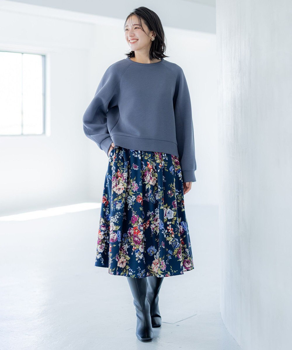 組曲 S 【23AW】ローズブーケプリント フレアスカート 