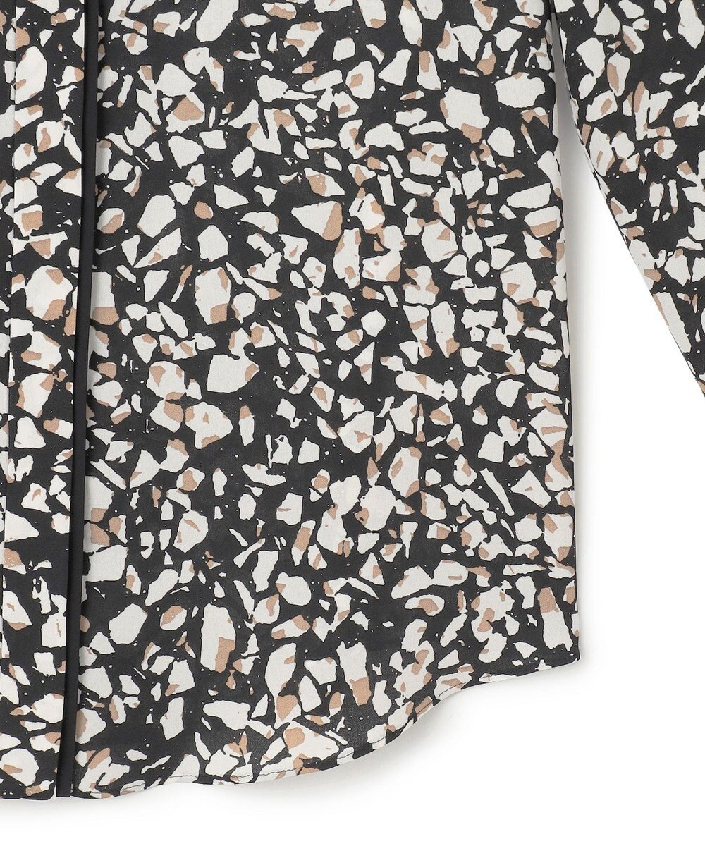 ICB 【WEB限定カラーあり・速乾・洗える】BackSatinAmunzen バンドカラーブラウス 