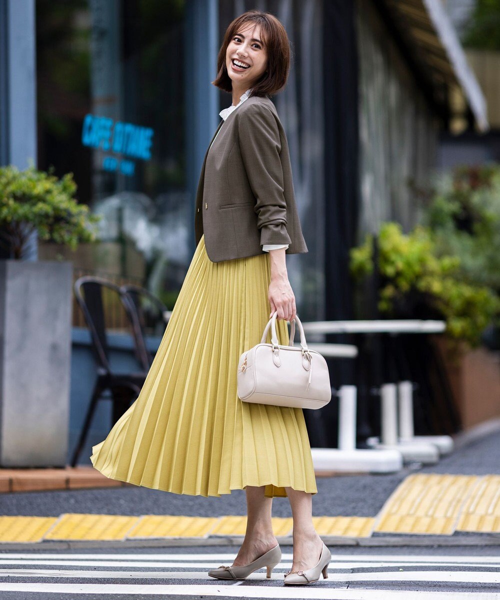 ANY SIS S 【WEB限定】ウーステッドエステル クルーネック ジャケット 