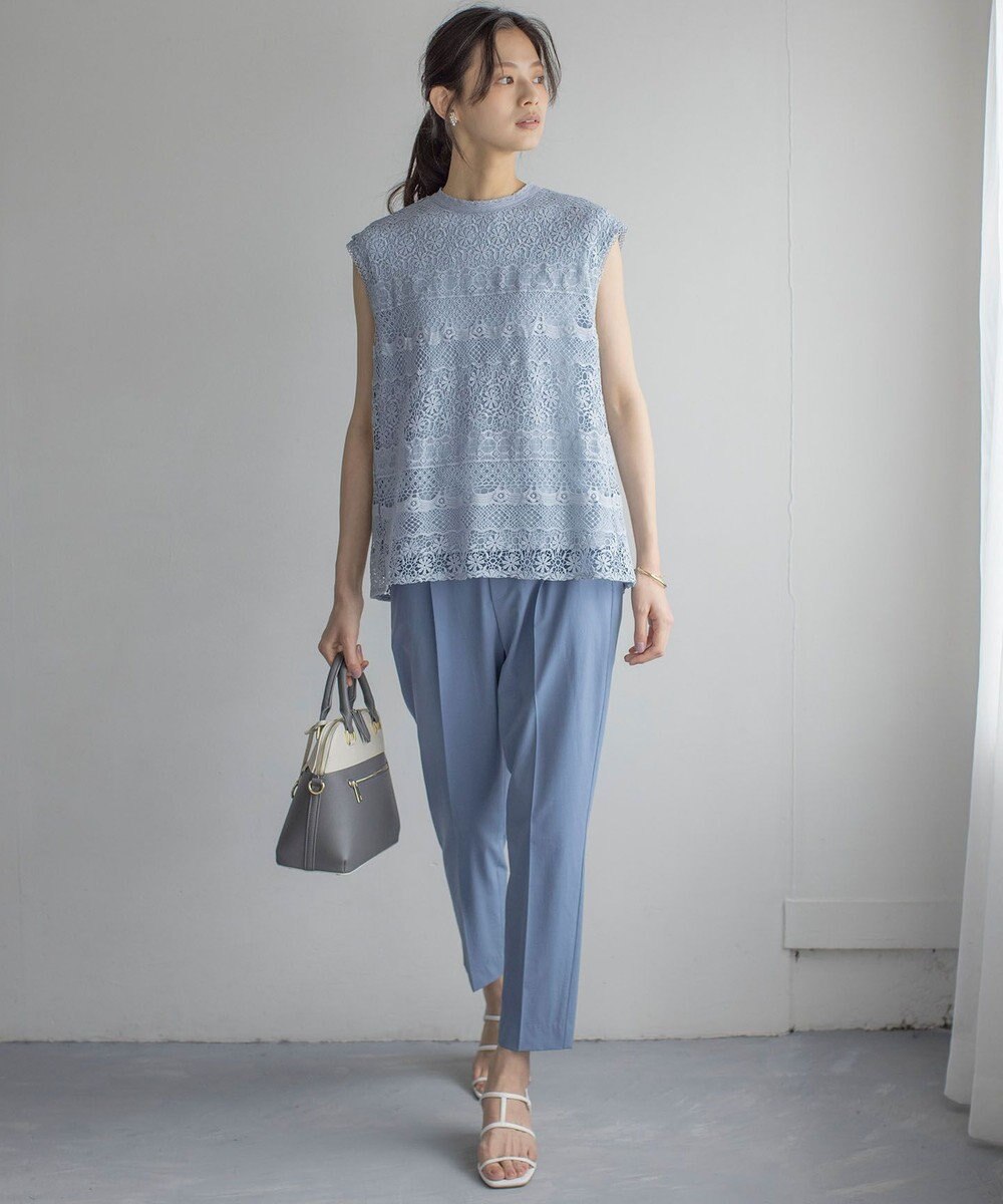 組曲 スーパーライトストレッチテーパード パンツ 