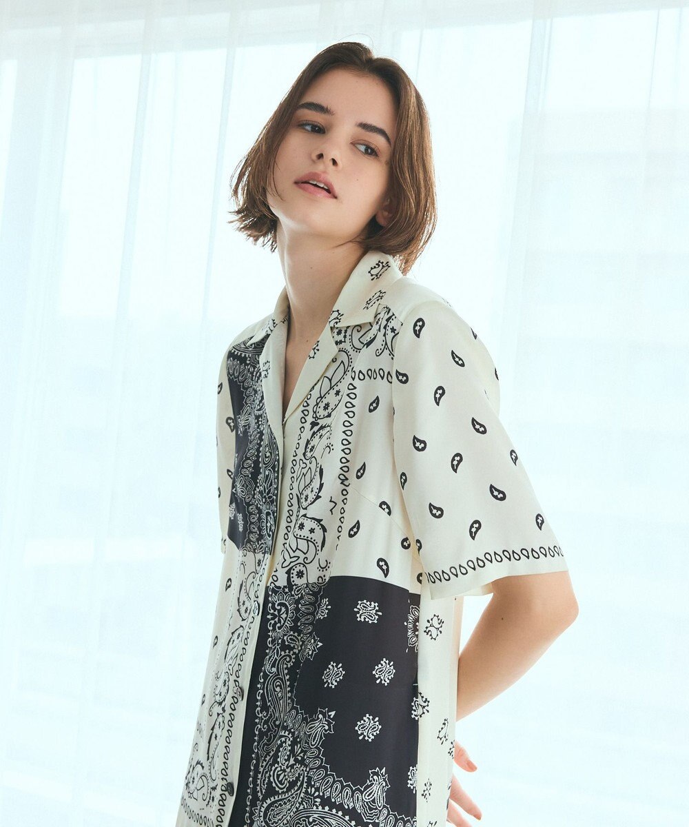 GRACE CONTINENTAL バンダナプリントシャツドレス 