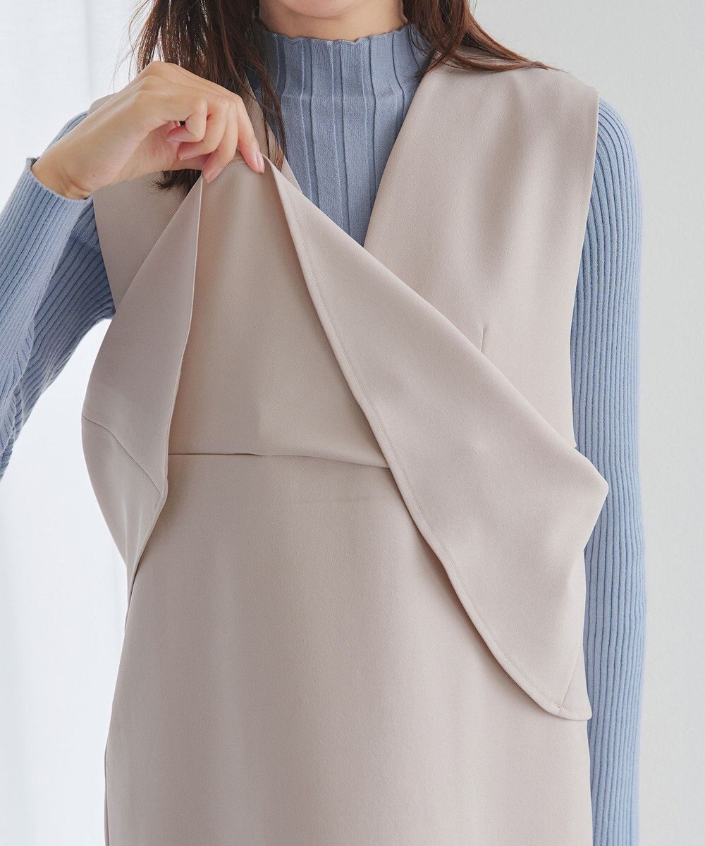 Tiaclasse 【安田美沙子さん着用】ペプラムジャンスカワンピース 