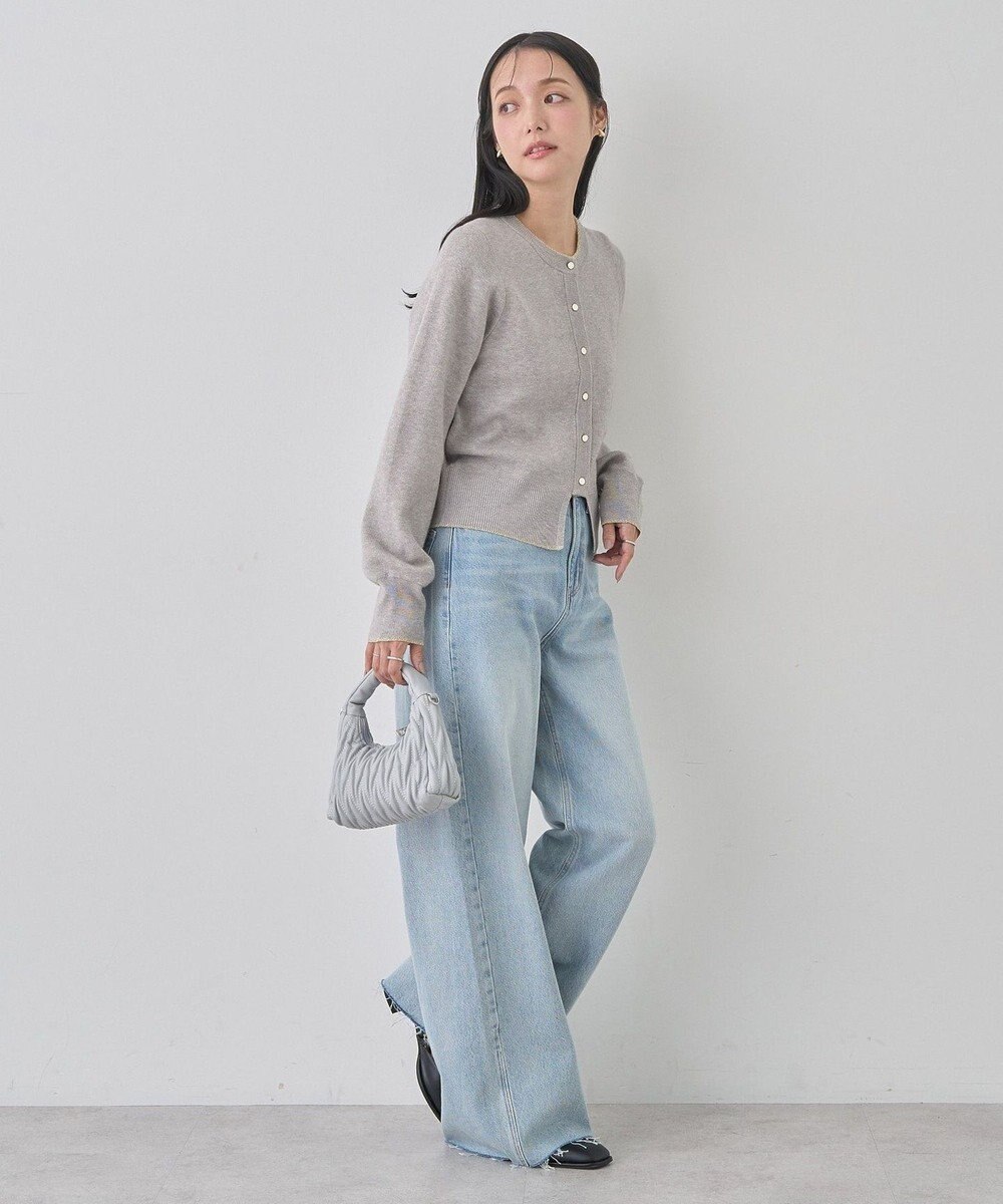 earth music&ecology ラメジャカードカーディガン 