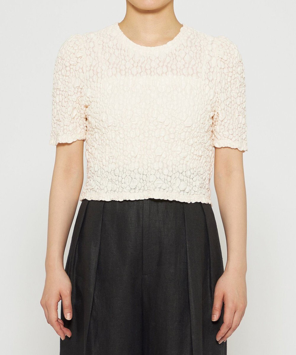 uncrave 【洗濯機洗い可】ストレッチレース トップス （uncrave WHITE） 