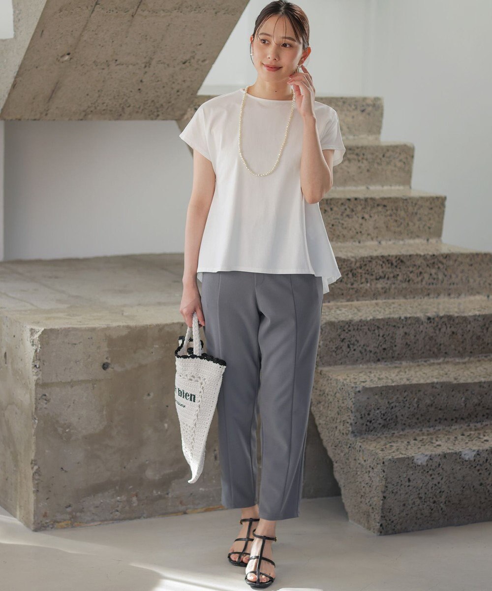 組曲 【先行予約】GIZAコットンチュールコンビ カットソー 