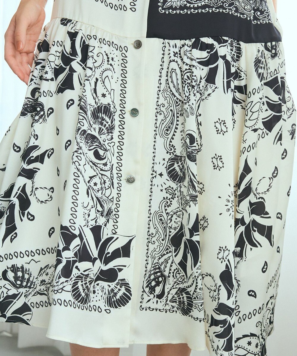 GRACE CONTINENTAL バンダナプリントシャツドレス 