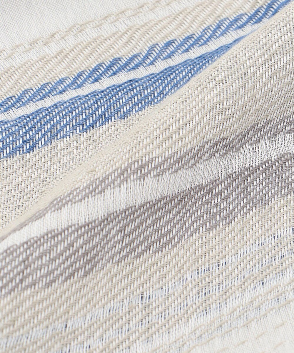 JOSEPH ABBOUD 【イタリア製】スラブボーダージャガード ストール 