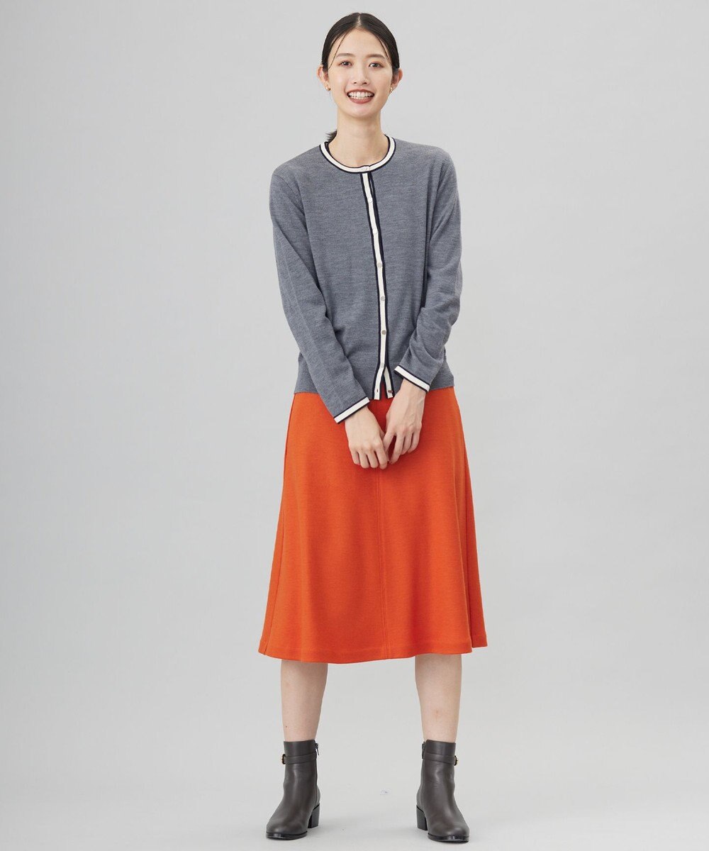 J.PRESS LADIES L 【洗える】トリムツイン ニット 