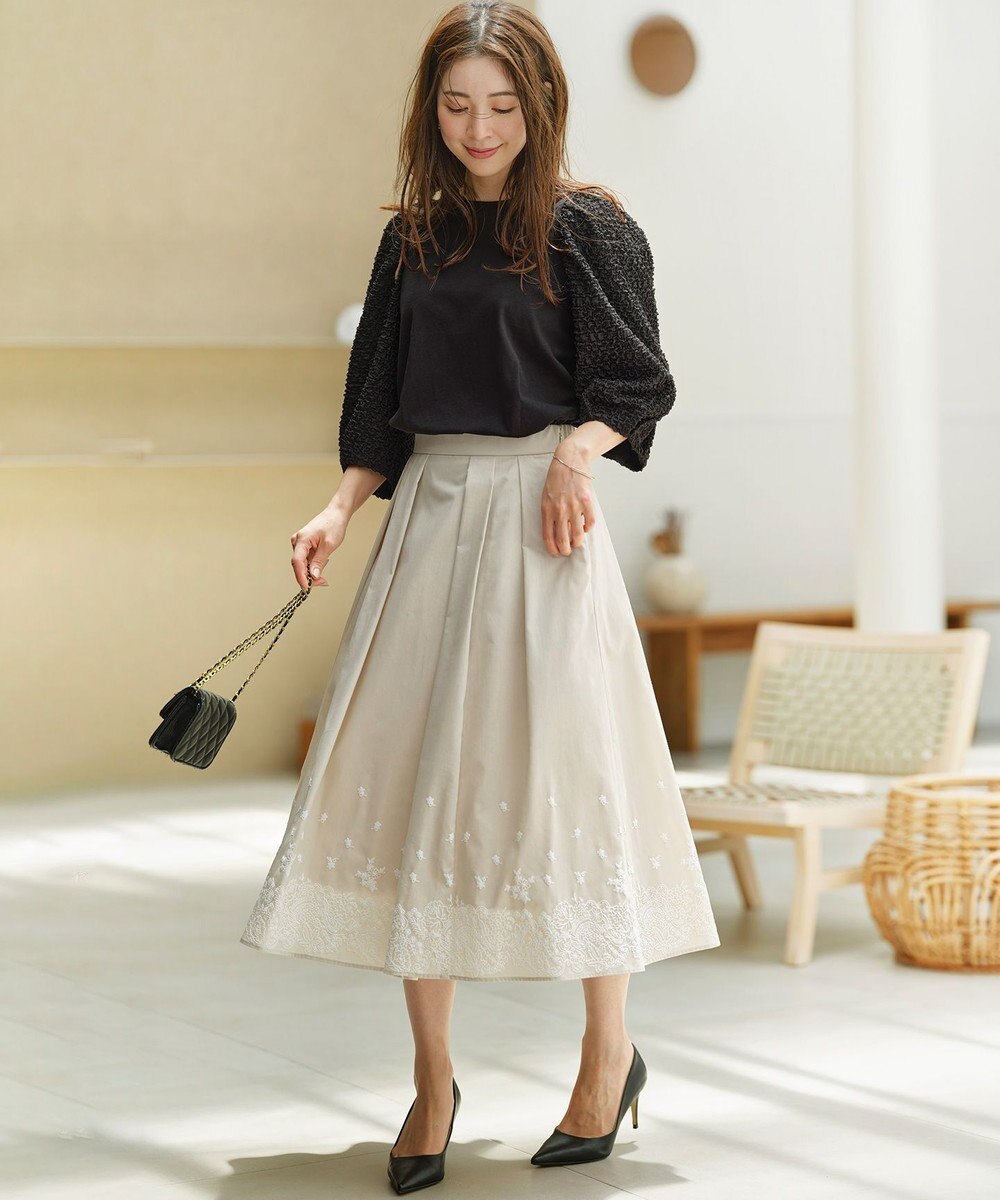 組曲 S シャーリングシフォン袖 トップス 