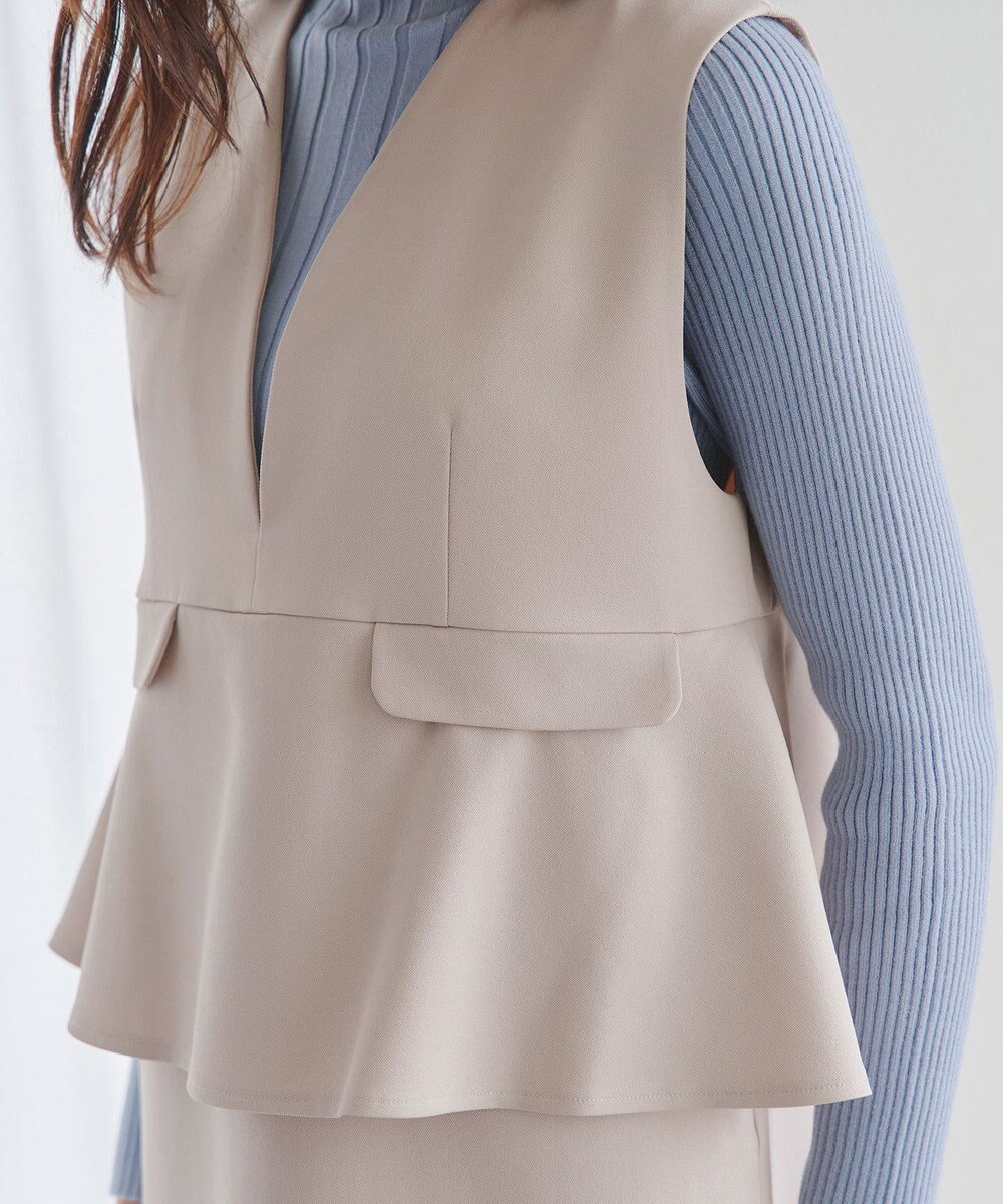 Tiaclasse 【安田美沙子さん着用】ペプラムジャンスカワンピース 