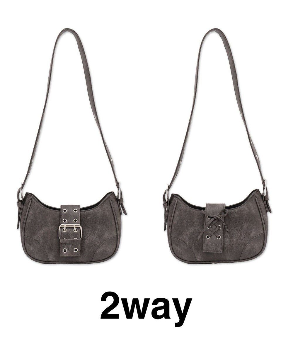 WEGO マルチWAYハーフムーンベルトバッグ 