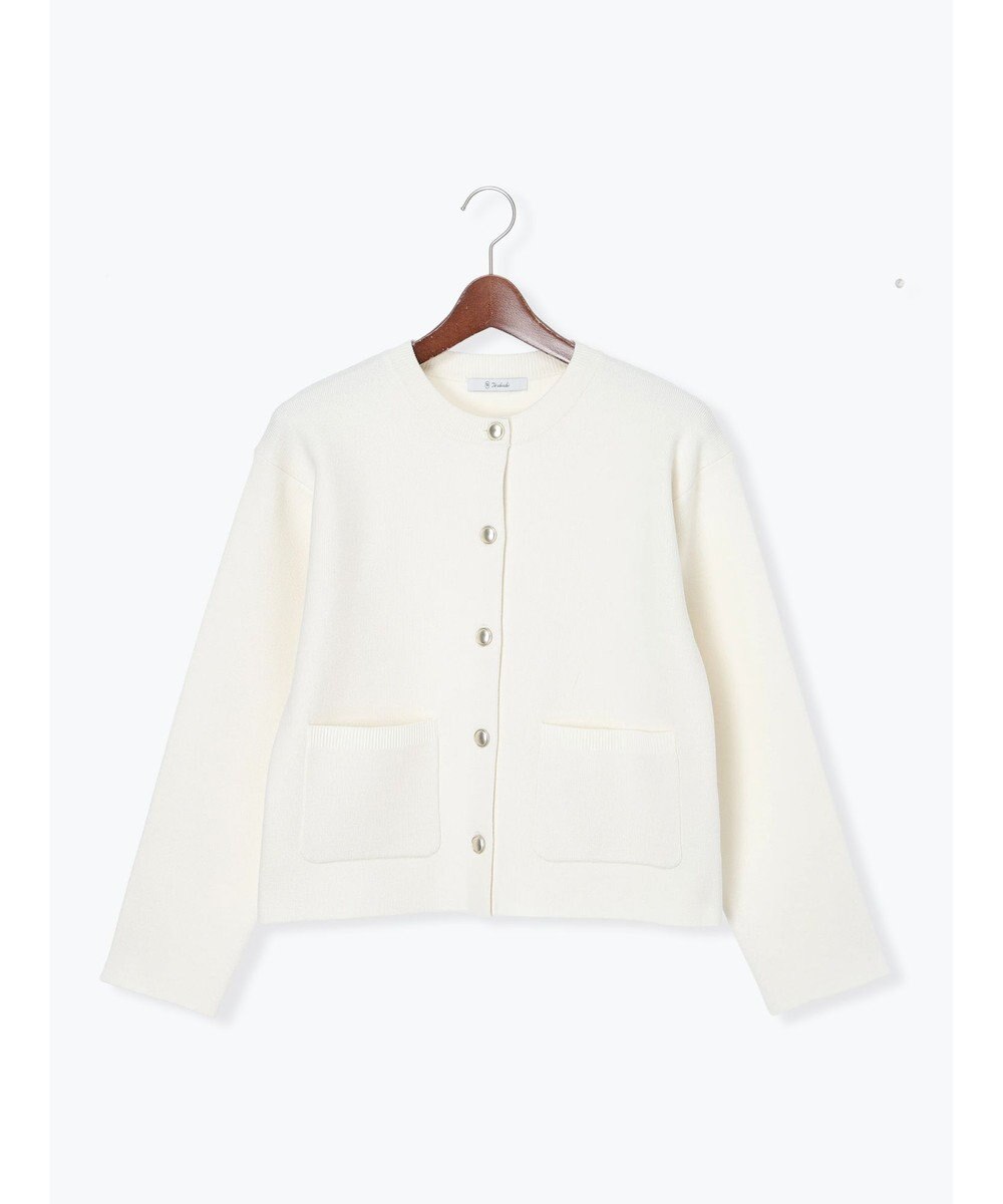 Te chichi ミラノリブポケットクルーカーディガン 