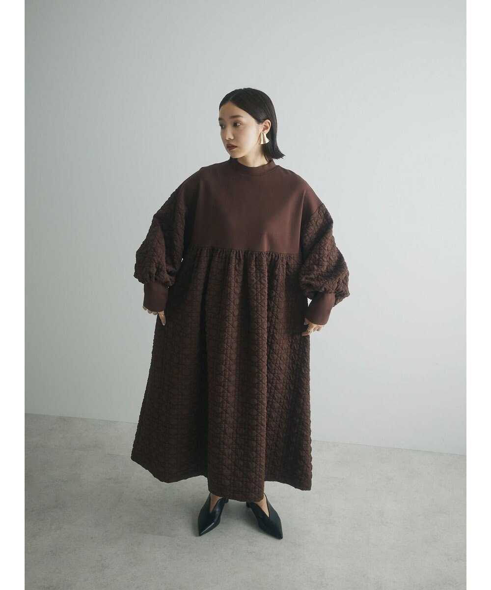 Green Parks armonia．異素材切替ワンピース 