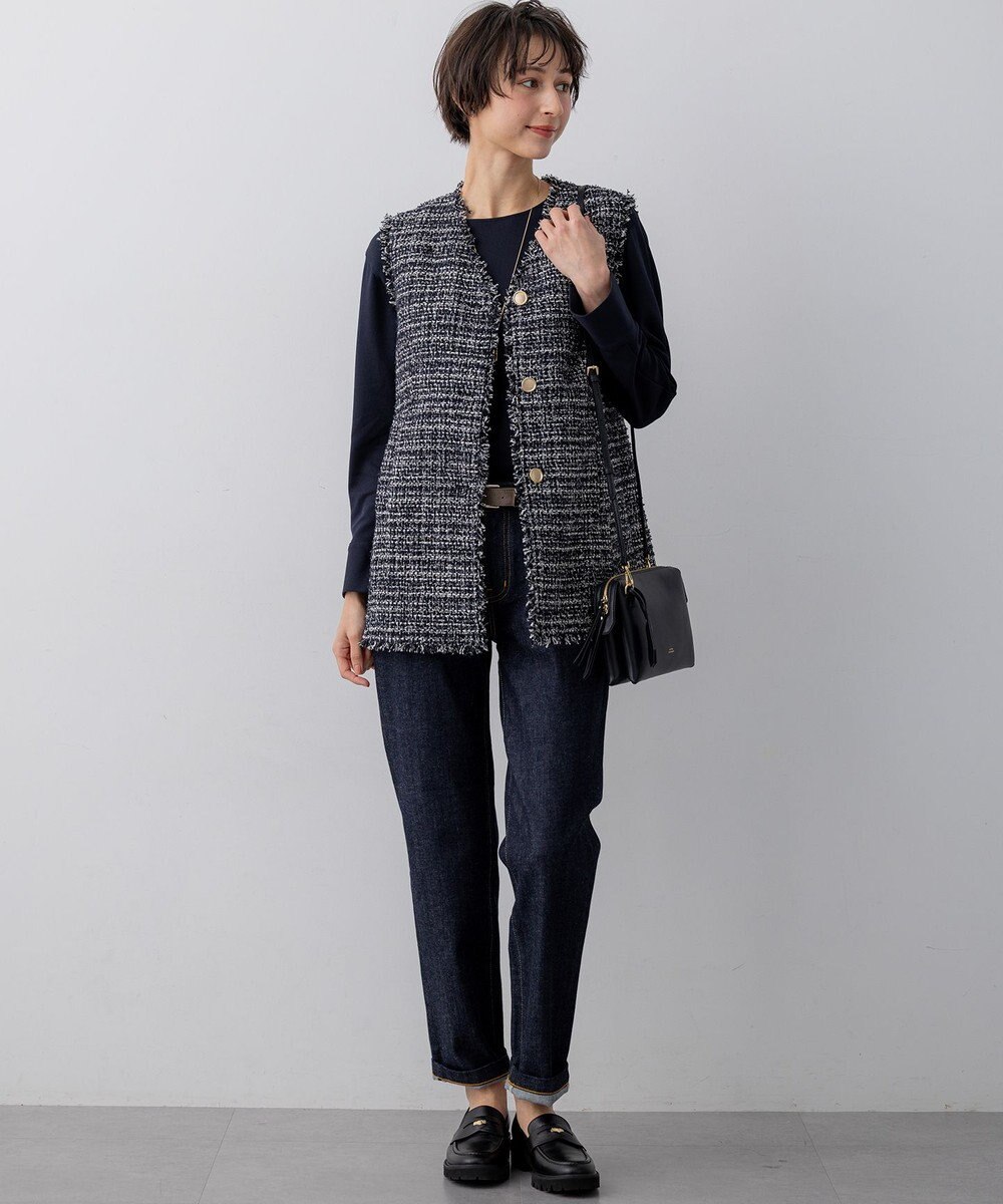 23区 【先行予約】GIOLICAツイード フォルム ジレ 