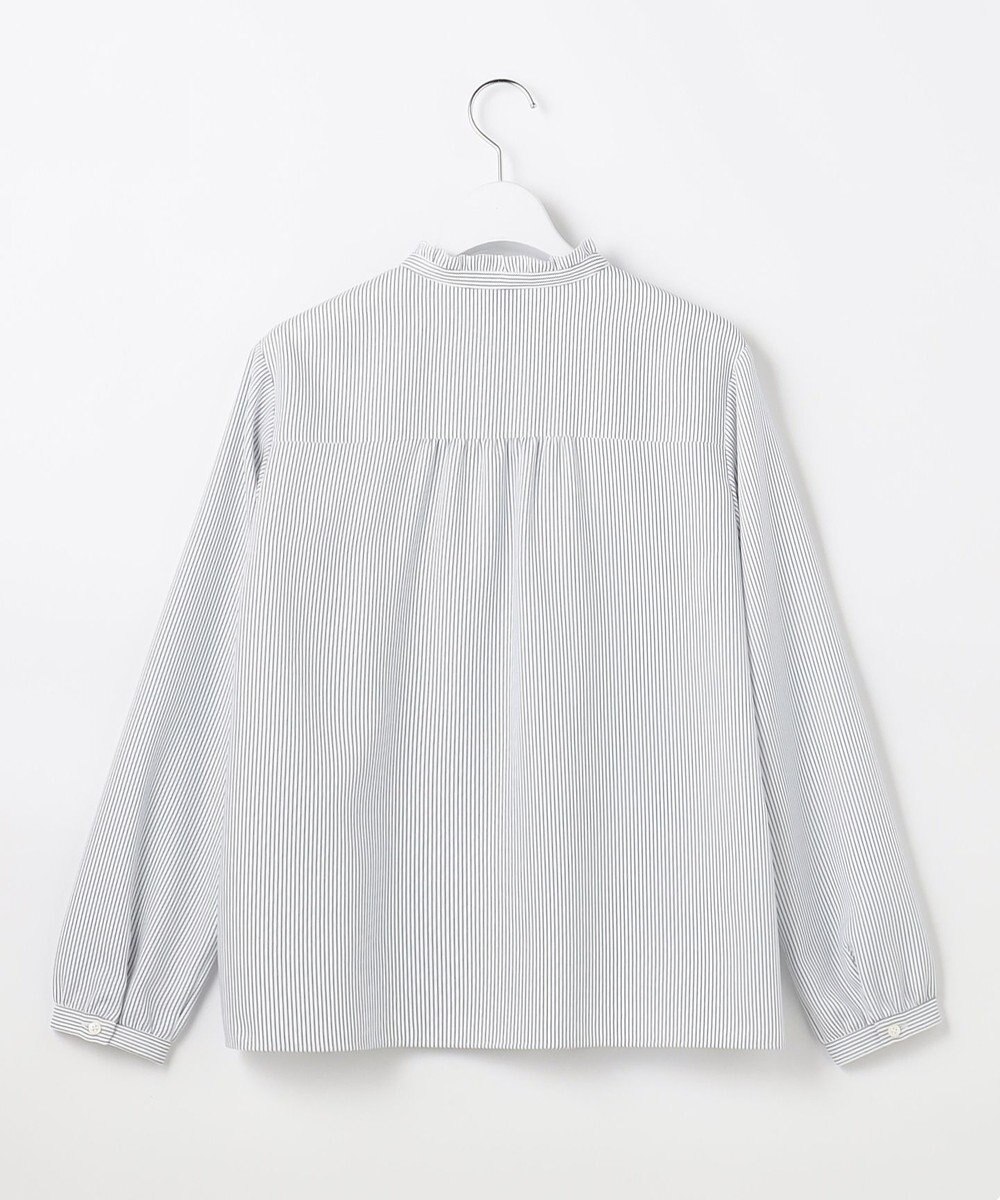 J.PRESS LADIES ソフトジョーゼット ストライプ プリント ブラウス 