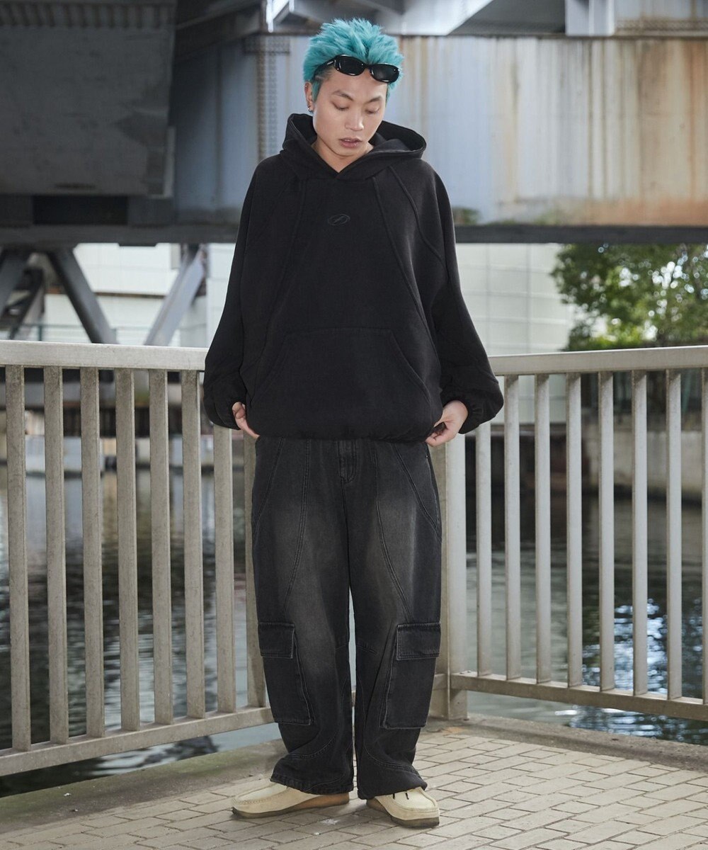 WEGO スウィッチングデニムカーゴパンツ 