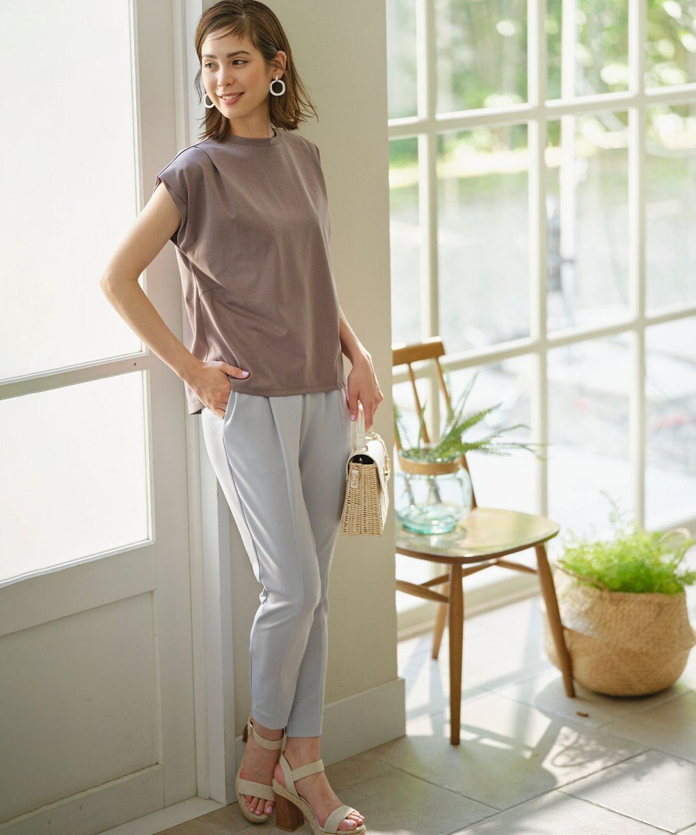 組曲 【接触冷感・吸湿冷感・UVカット】スタイルアップジャージー パンツ 