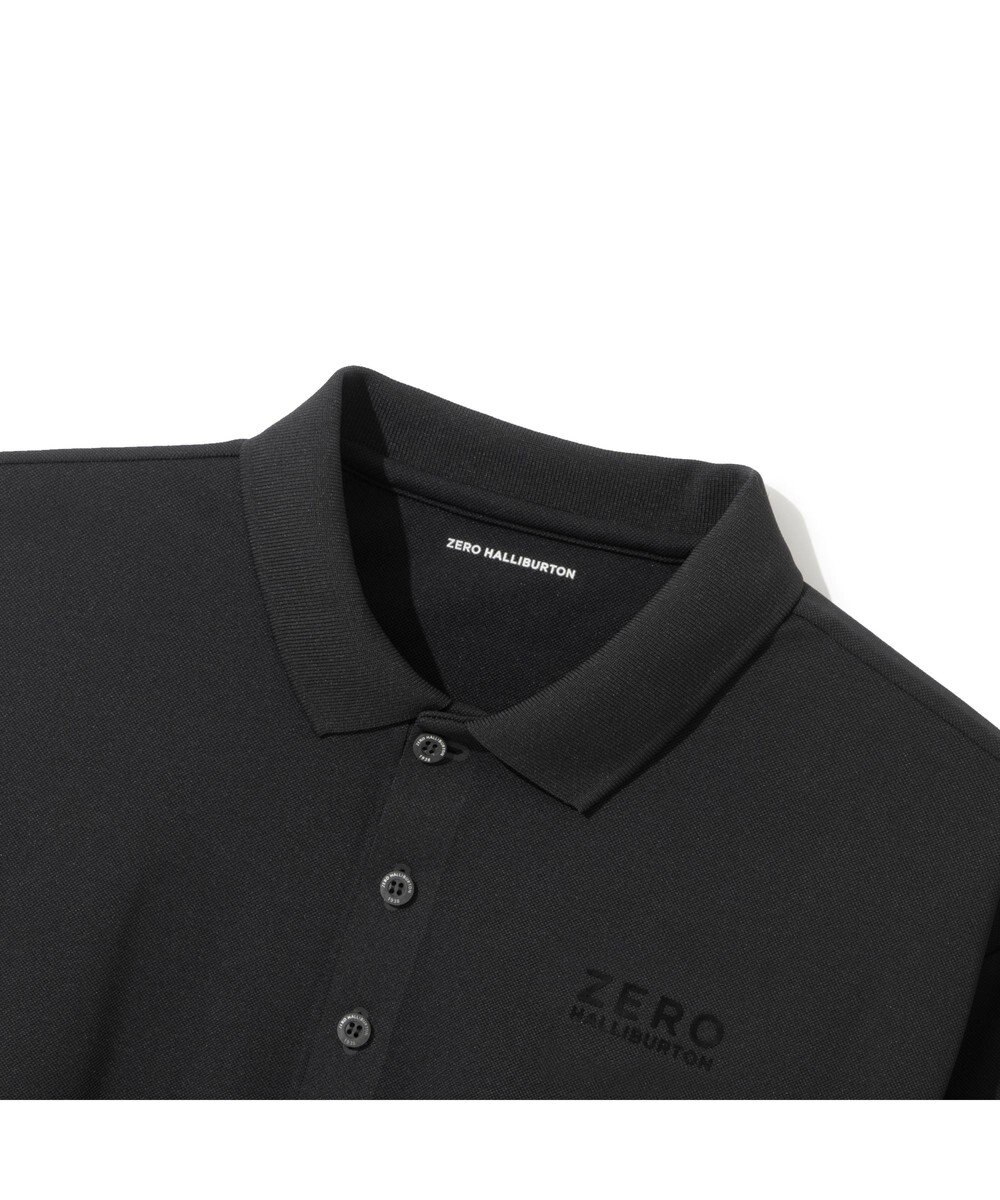 ZERO HALLIBURTON 【吸汗速乾・UVケア】鹿の子 ポロロングシャツ ZHG-A4A 1b 82851 ゴルフウェア 