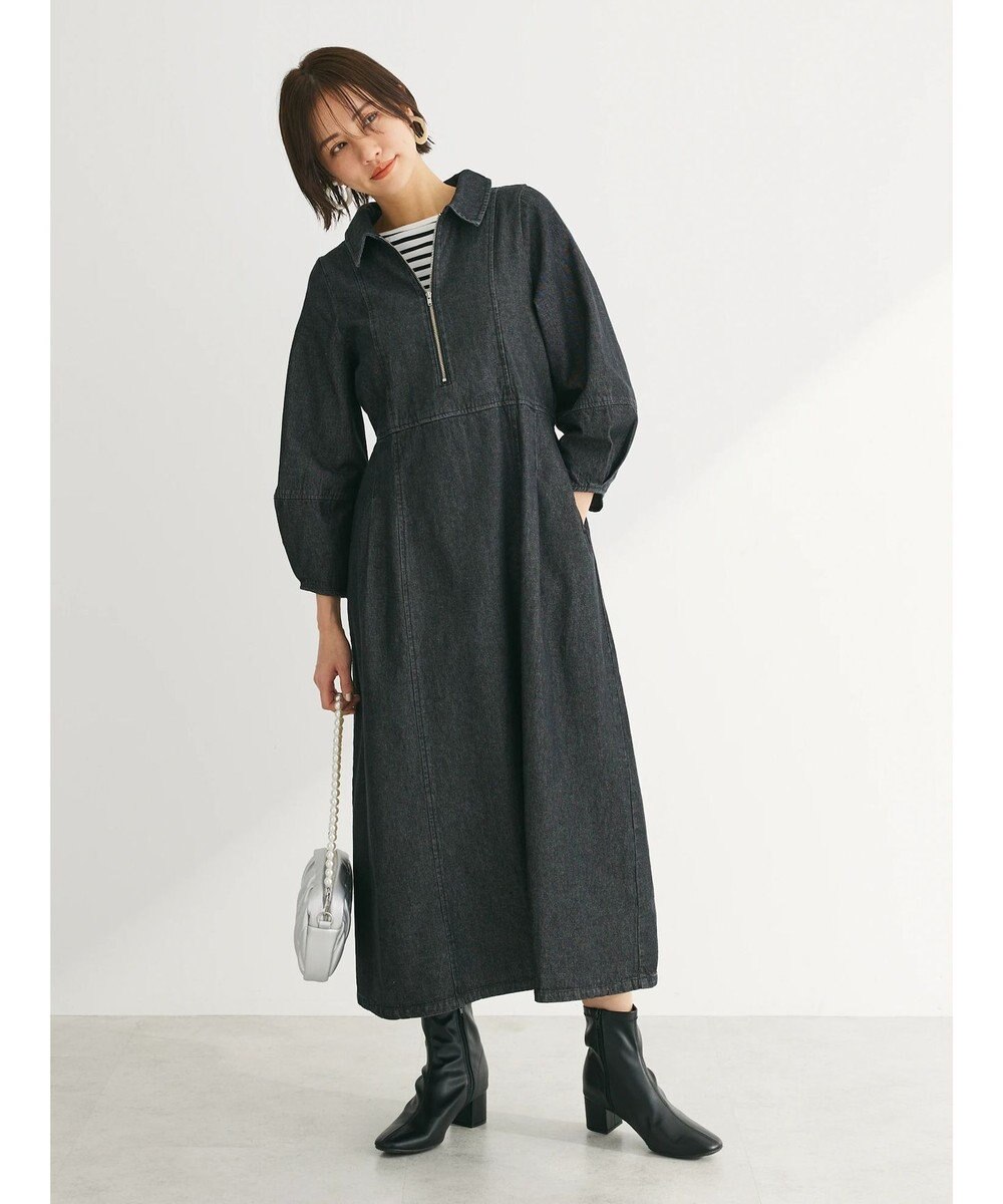 Green Parks ・ＥＬＥＮＣＡＲＥ　ＤＵＥ　デニムハーフＺＩＰワンピース 