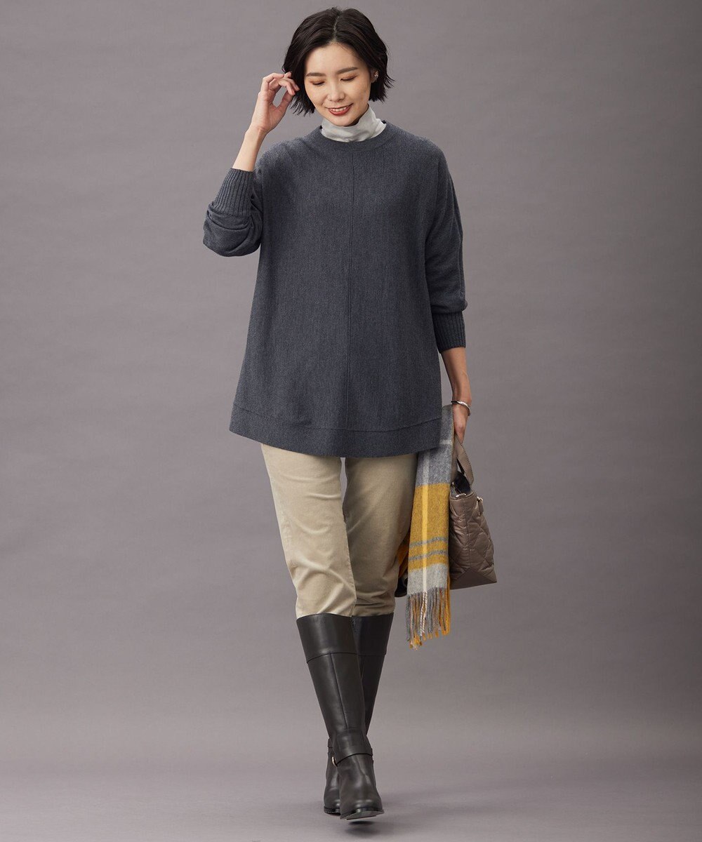 J.PRESS LADIES 【洗える】EASY WOOL チュニック ニット 